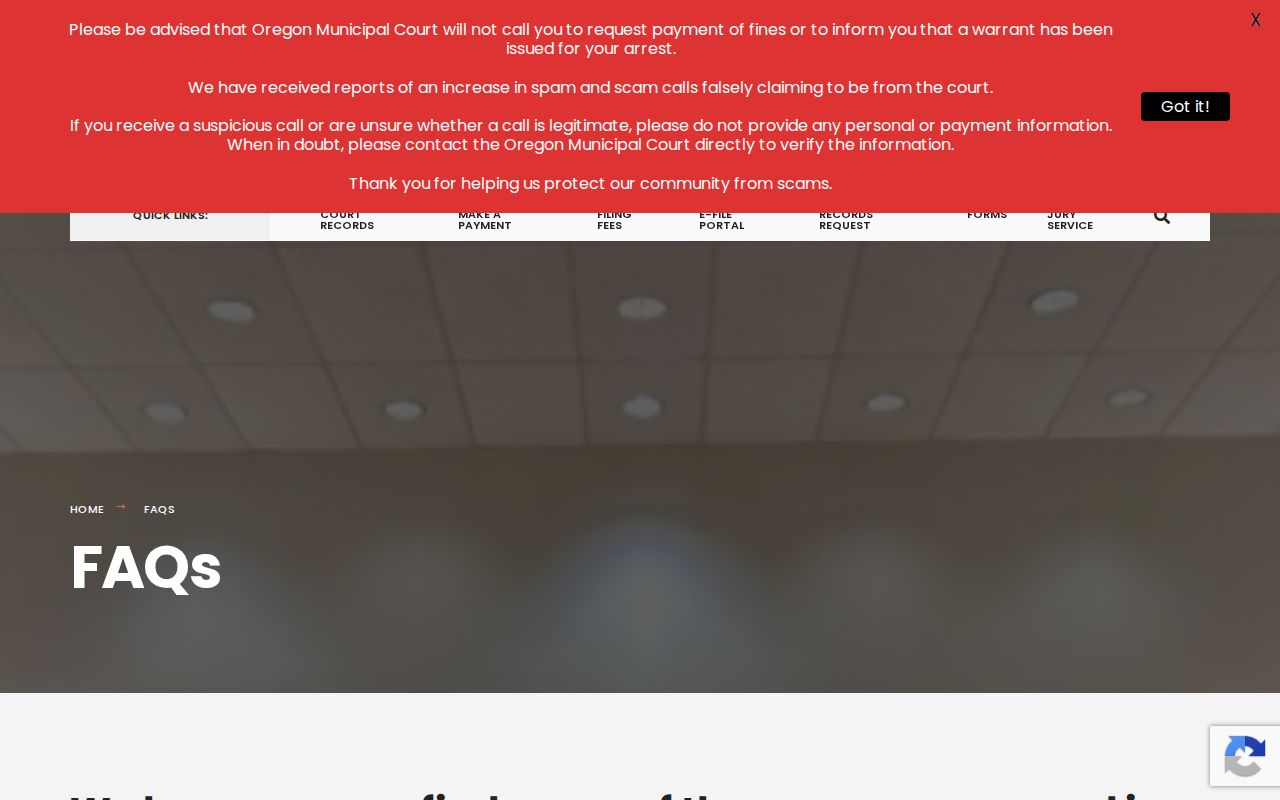 Lucas County court schedule Oregon Municipal Court FAQ and court date information