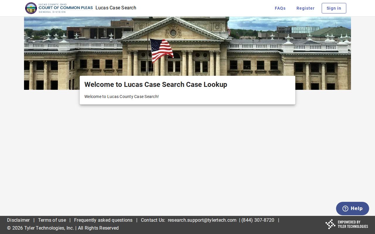 Lucas Justice Case Access landing page for detailed General Division records