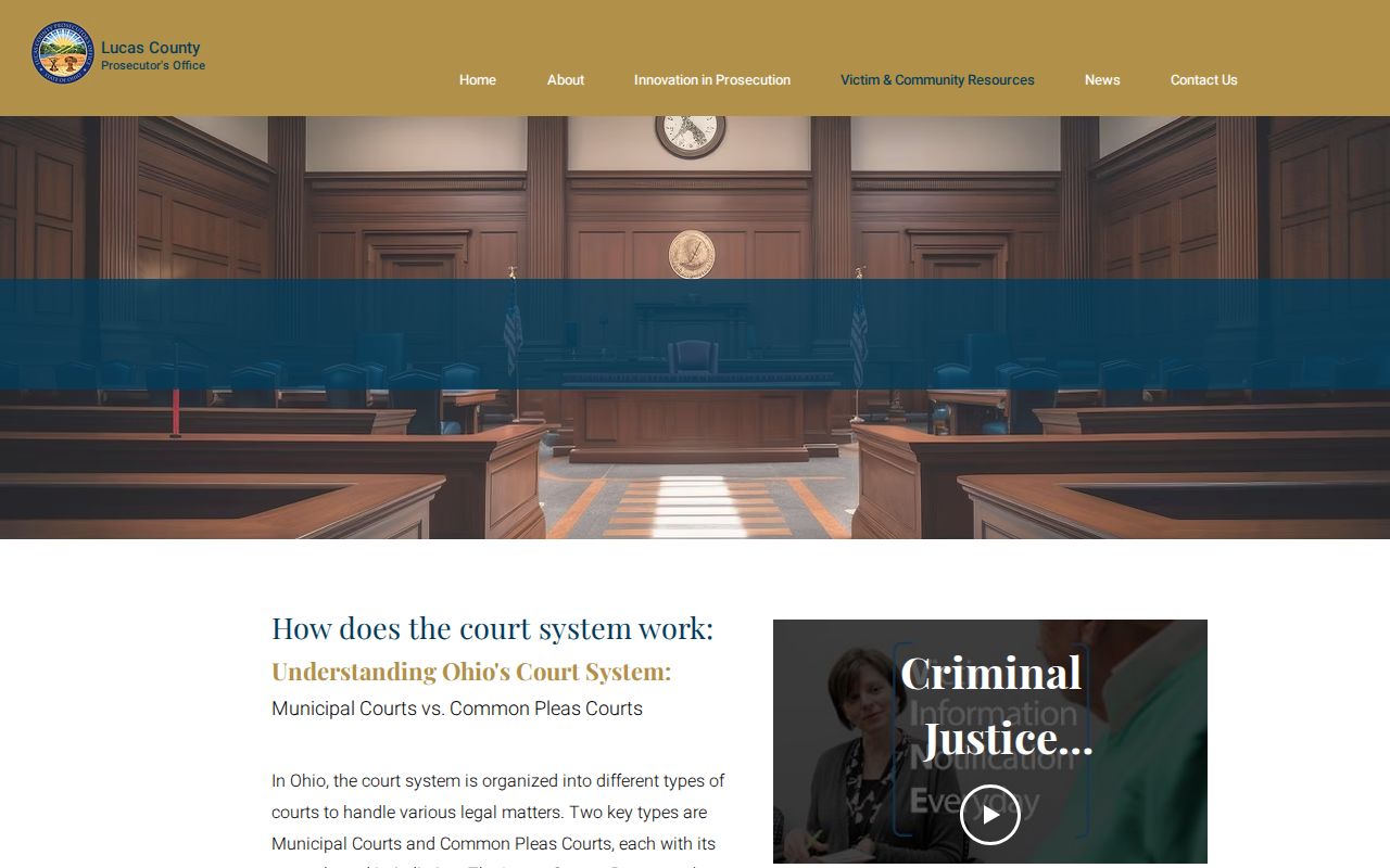 Lucas County court docket municipal court routing guide