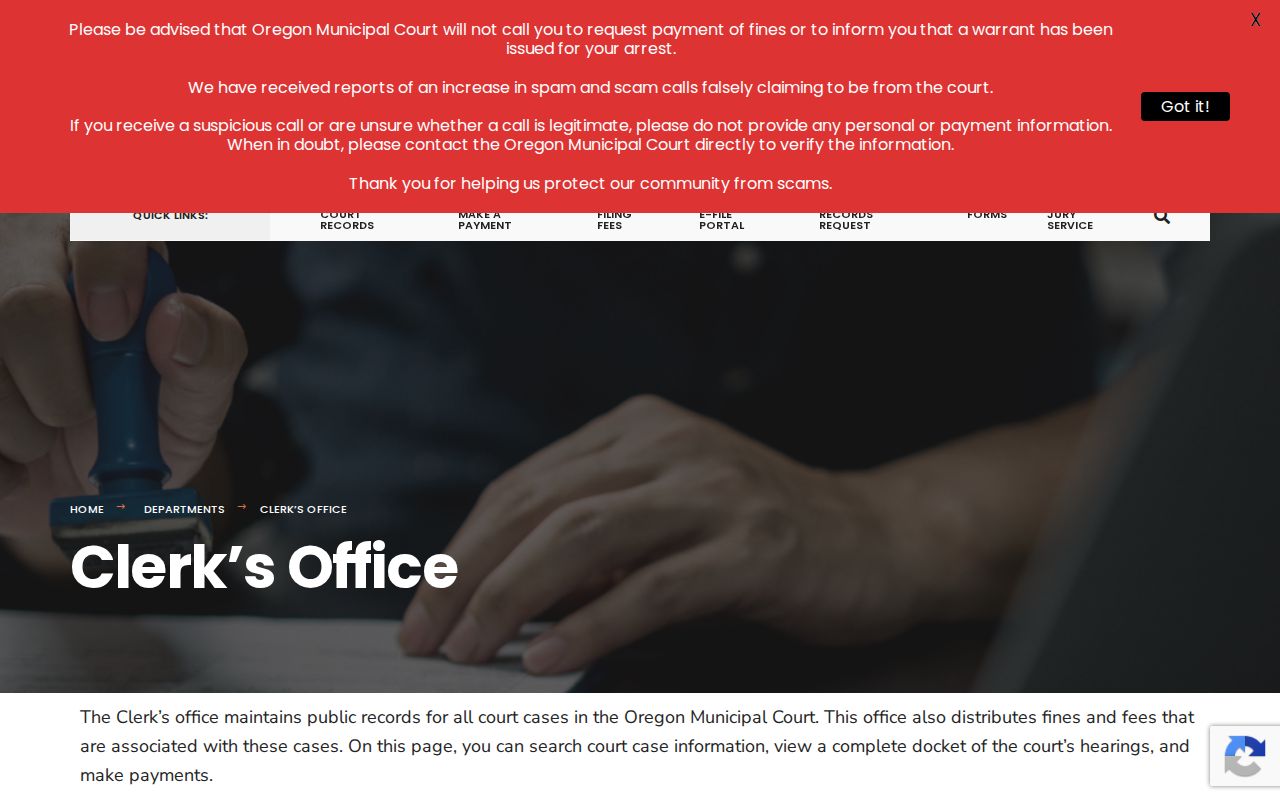 Oregon court records Clerk office resources